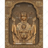 Резная икона "Неупиваемая Чаша" - Изготовление икон и церковной утвари. Мастерская "Возрождение24"