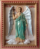 Резная-рукописная икона"Ангел Хранитель" - Изготовление икон и церковной утвари. Мастерская "Возрождение24"