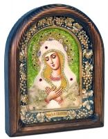 Икона вышитая бисером. Богородица "Умиление" - Изготовление икон и церковной утвари. Мастерская "Возрождение24"
